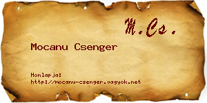 Mocanu Csenger névjegykártya